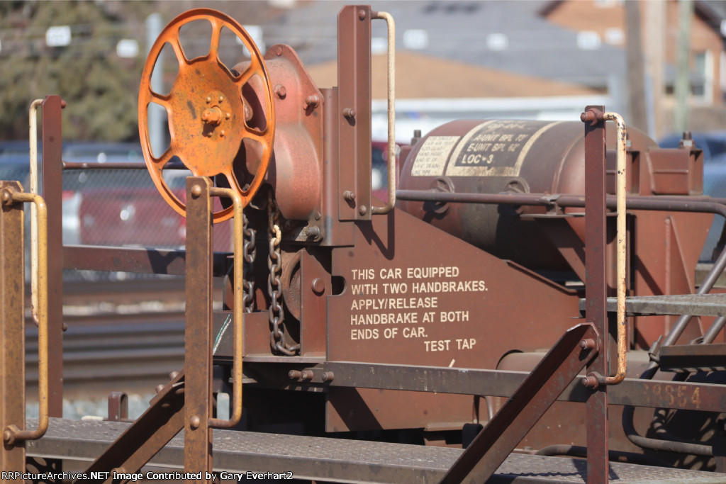 BNSF 238854 - Brake wheel detail